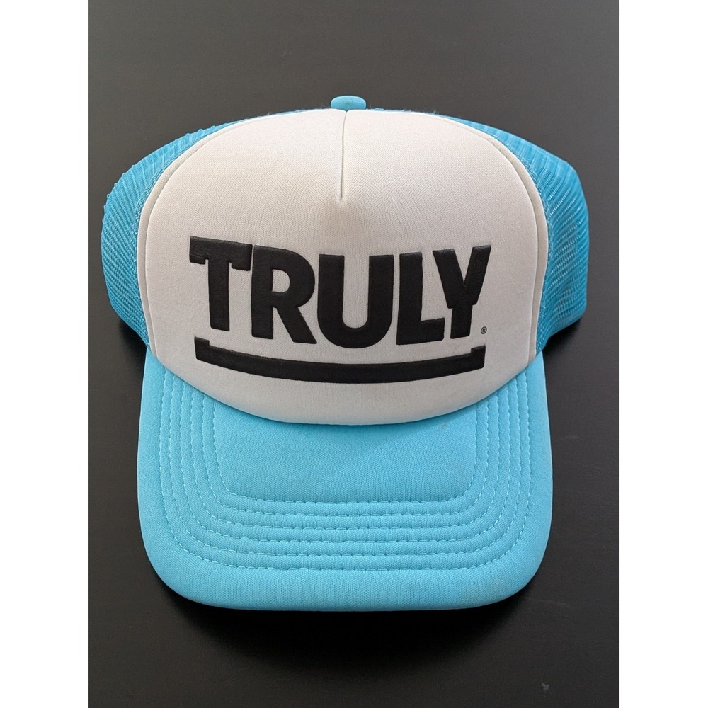 Truly Seltzer Snapback Mesh Back Trucker‎ Hat Cap OSFM Blue White Promo